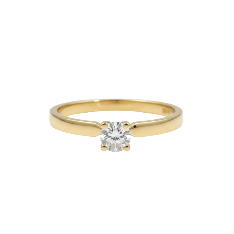 Anillo de compromiso con brillante de 0.19ct