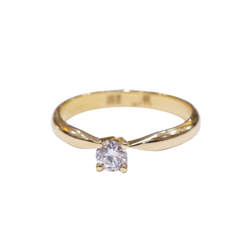 Anillo de compromiso con brillante de 0.20ct