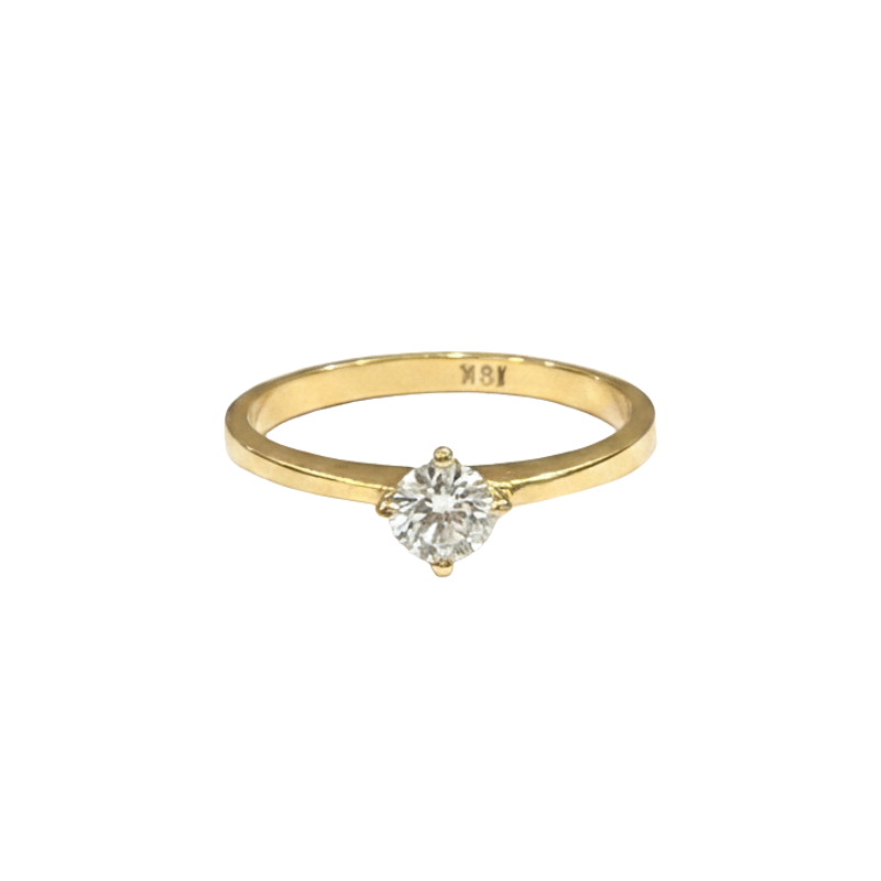 Anillo de compromiso con brillante de 0.27ct