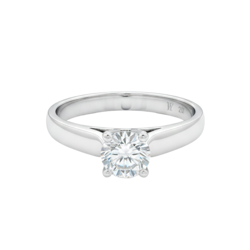 Anillo de compromiso con brillante de 0.40ct
