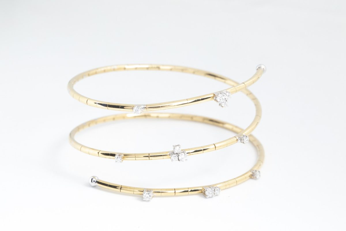 Pulsera Moraglione espiral en oro amarillo
