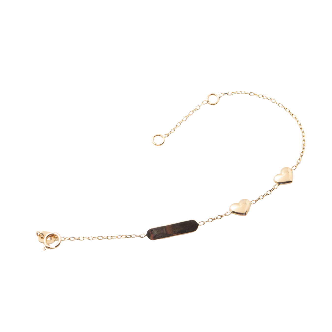 Pulsera para niña dos corazones