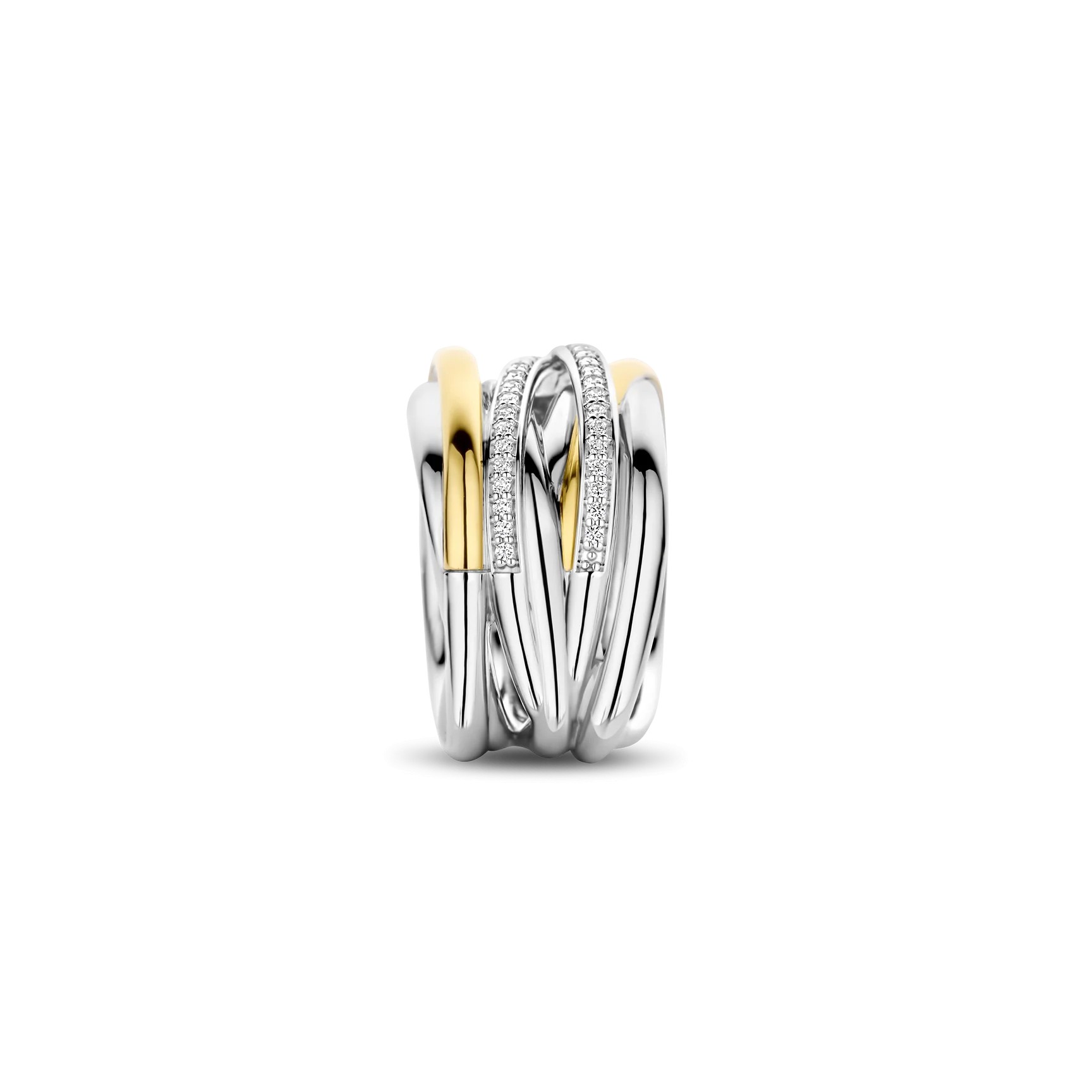 Ti Sento - Zirconia Crossover Ring - L model