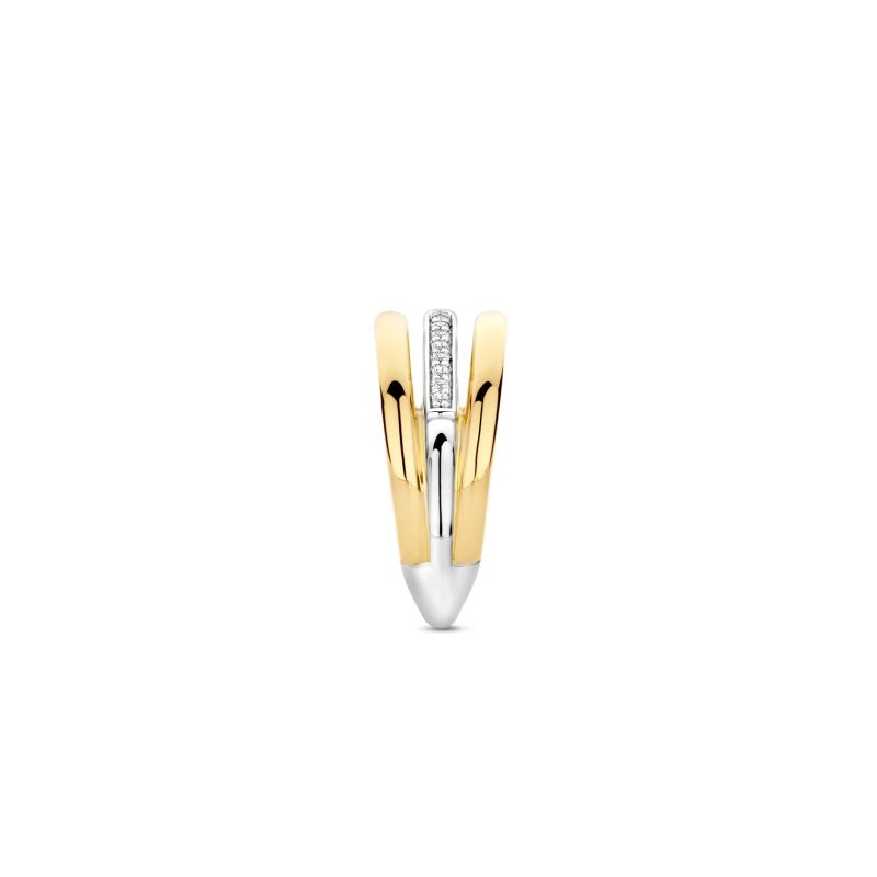 Ti Sento - Vintage Triple Band Zirconia Ring