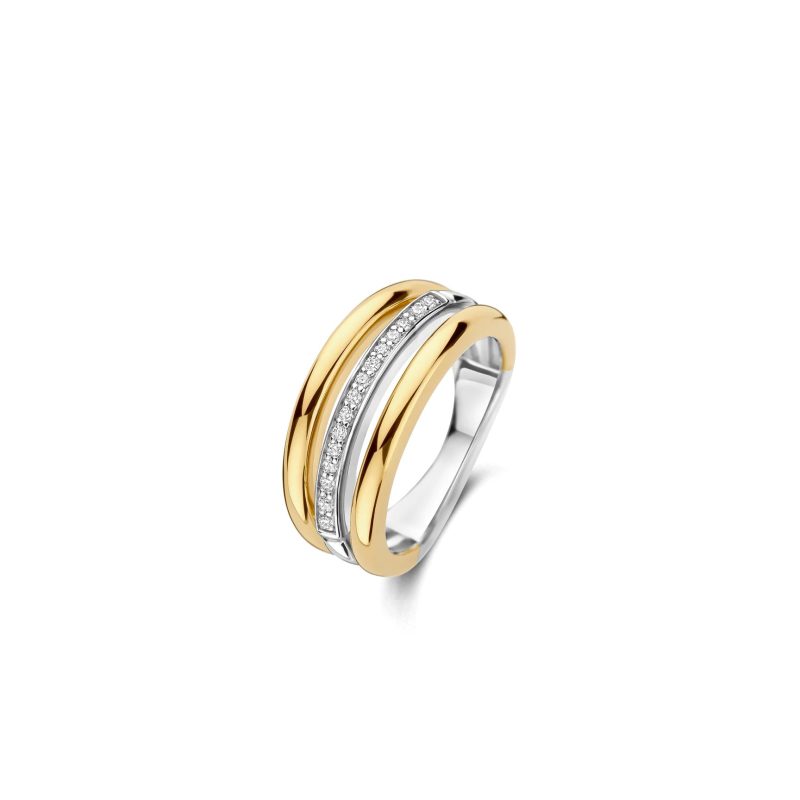 Ti Sento - Vintage Triple Band Zirconia Ring