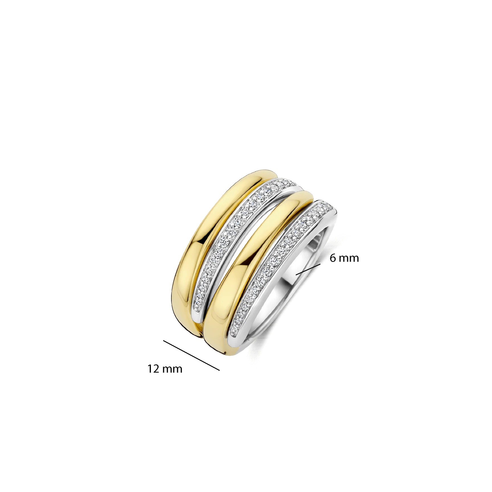 Ti Sento - Bold Zirconia Layered Ring