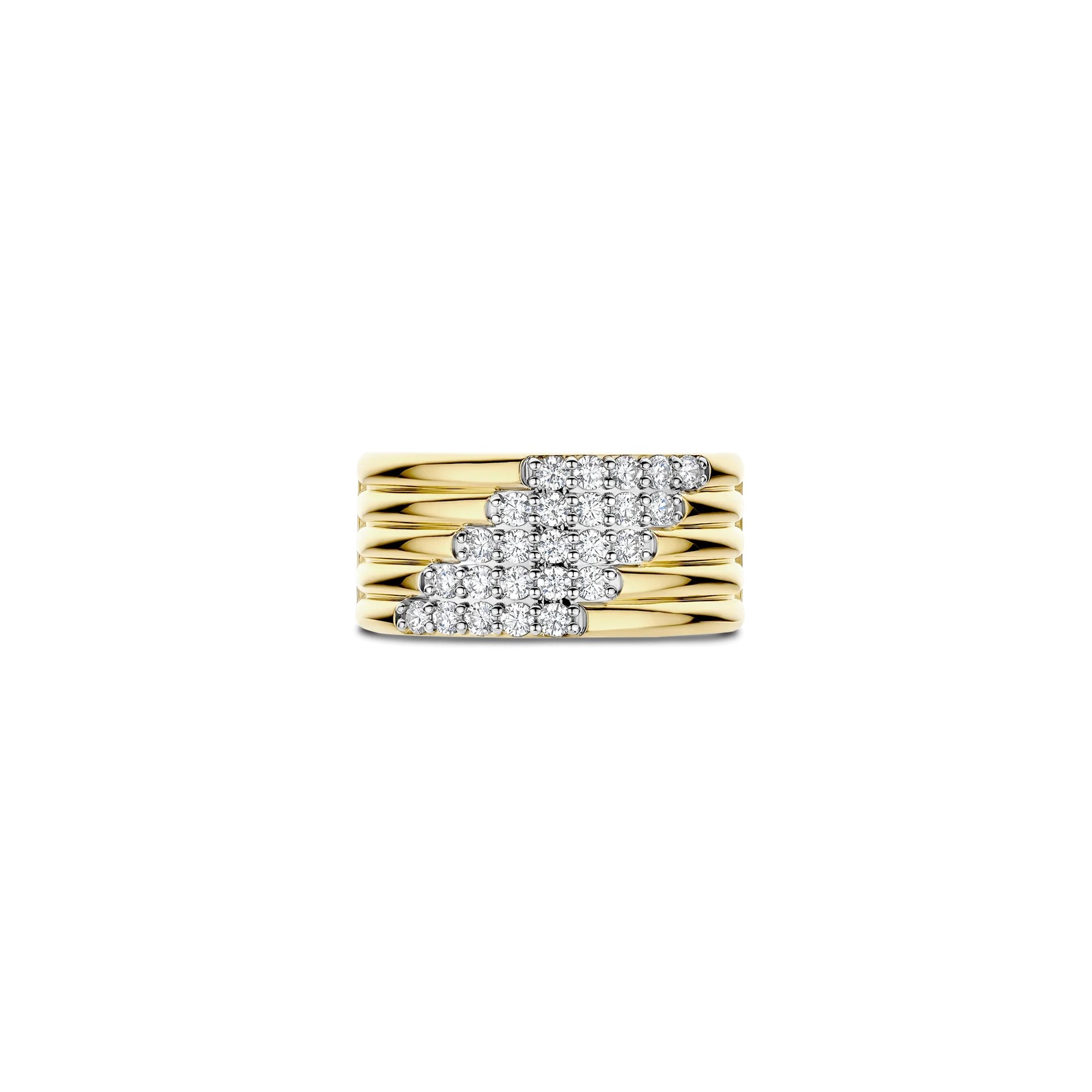 Ti Sento - Stardust Zirconia Layered Ring - L model