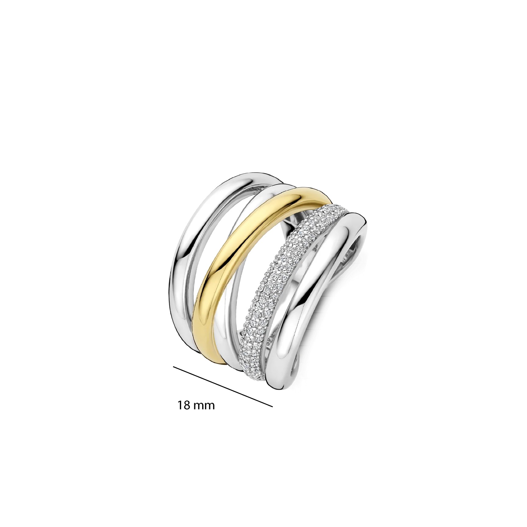 Ti Sento - Zirconia Structure Ring - L model