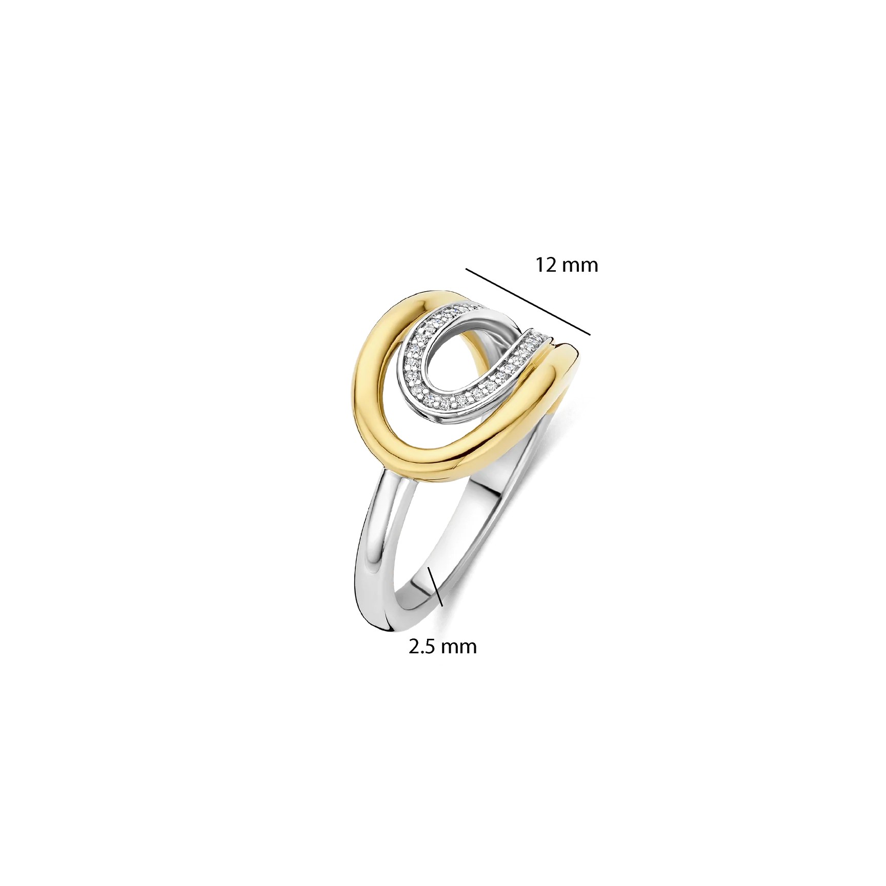 Ti Sento - Organic Zirconia Ring