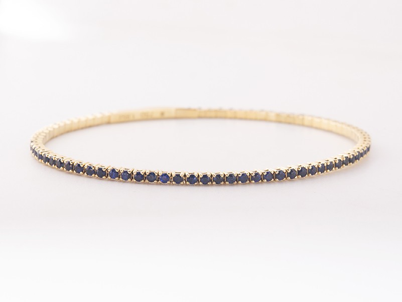 Pulsera tennis con zafiros