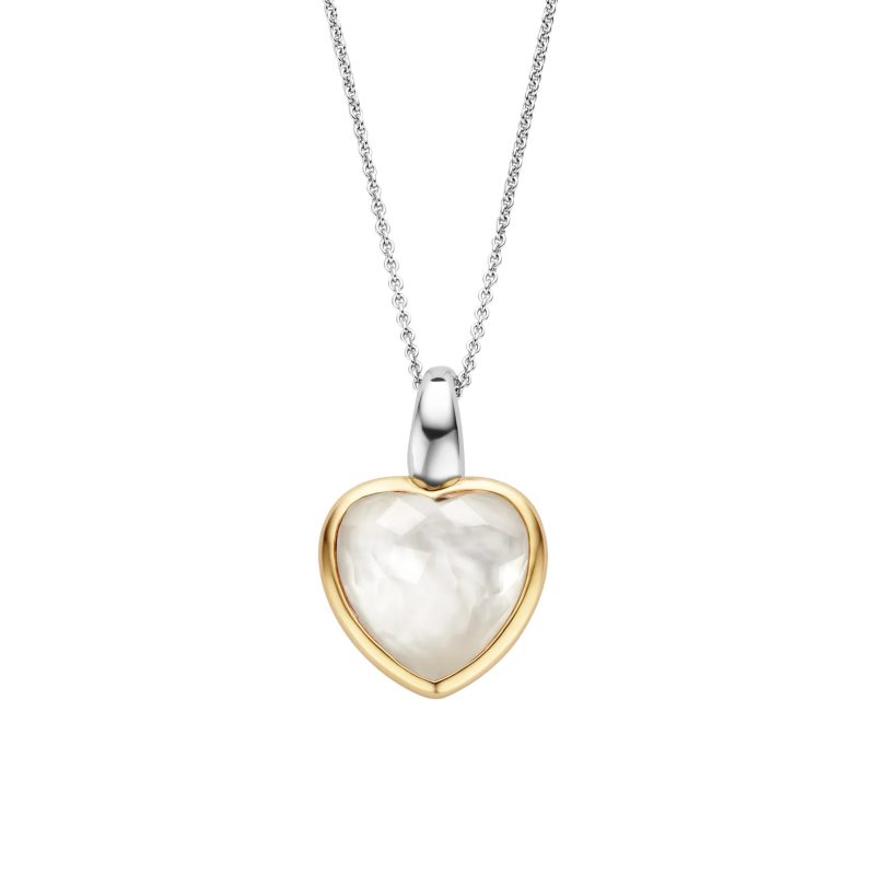 Ti Sento - Pearl Heart Necklace with pendant