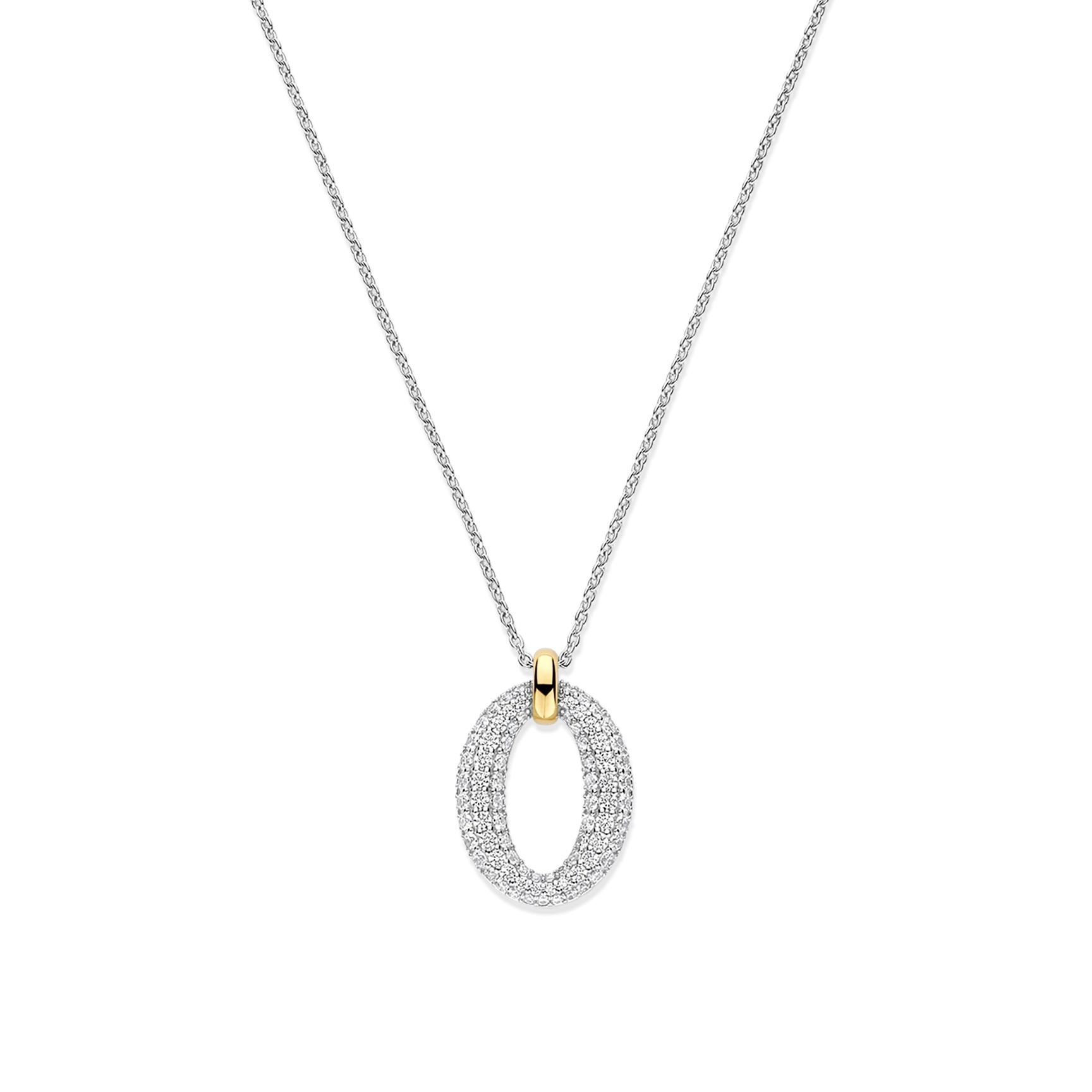 Ti Sento - Classic Soft Oval Zirconia Necklace