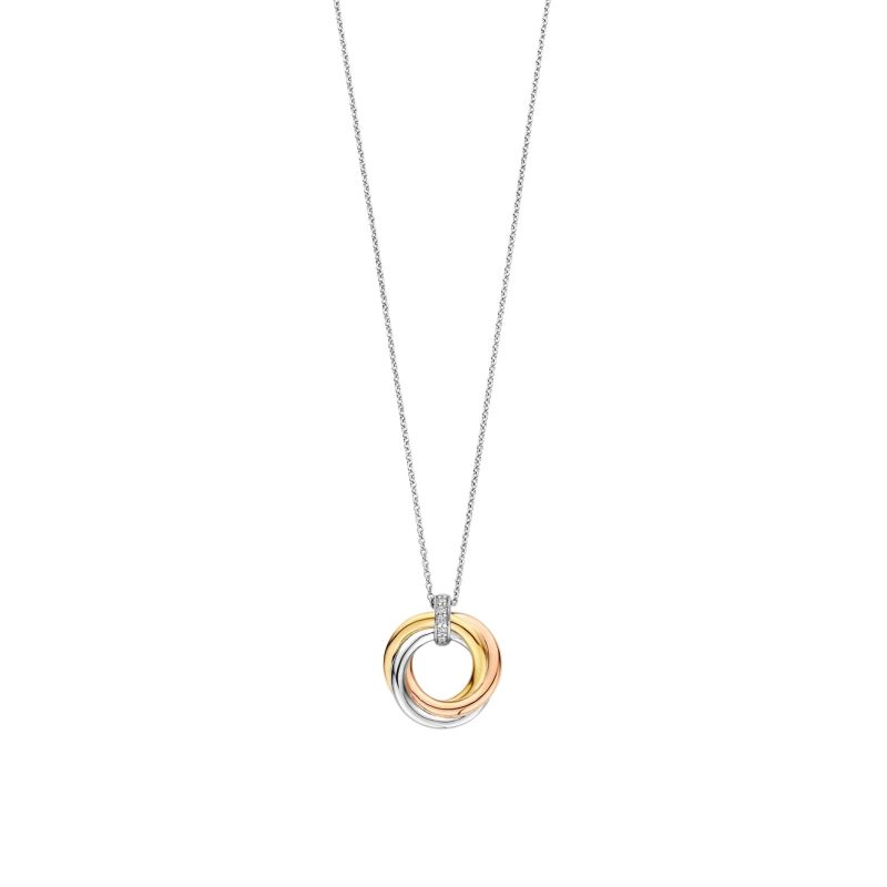 Ti Sento - Twisted Circle Gold Vermeil Necklace