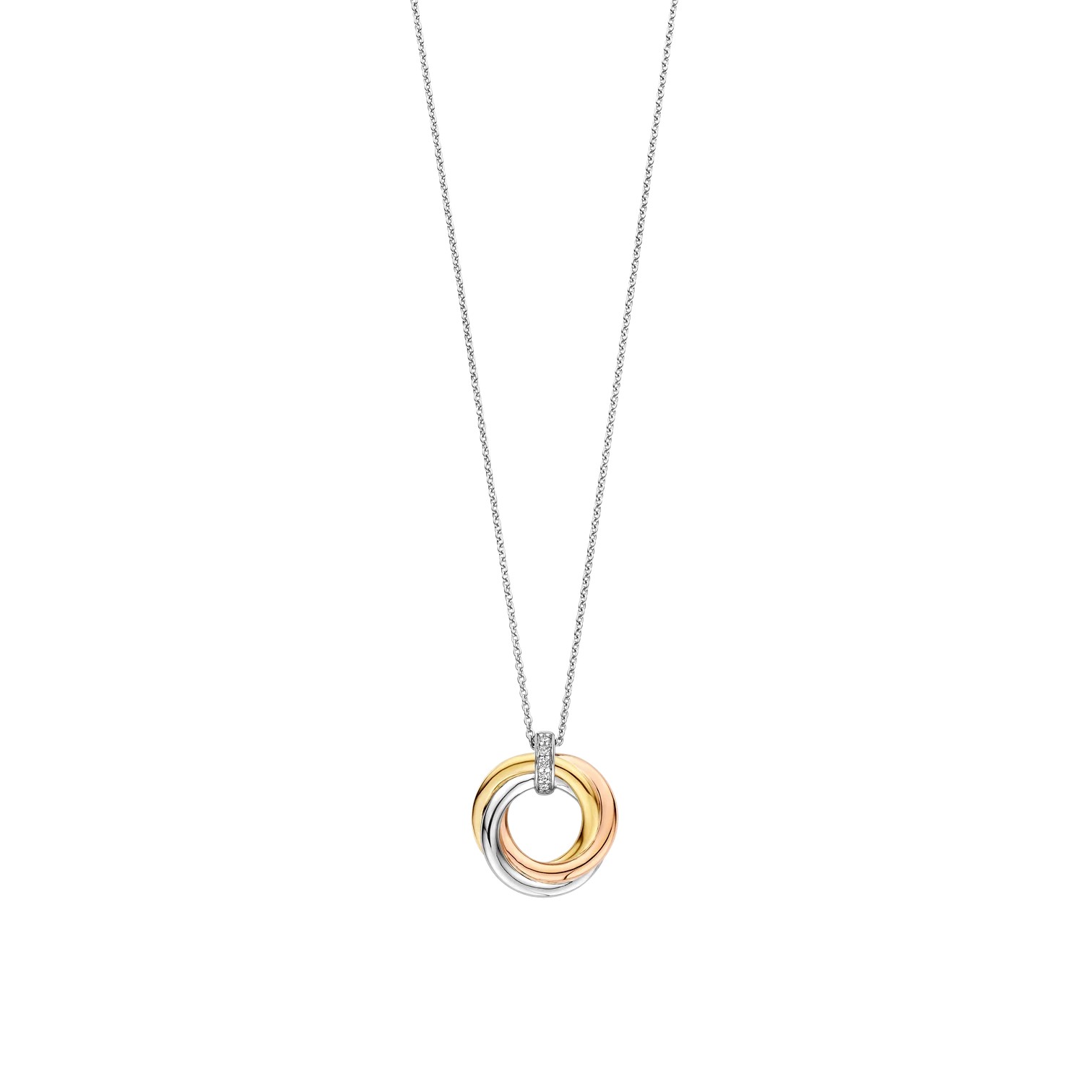 Ti Sento - Twisted Circle Gold Vermeil Necklace