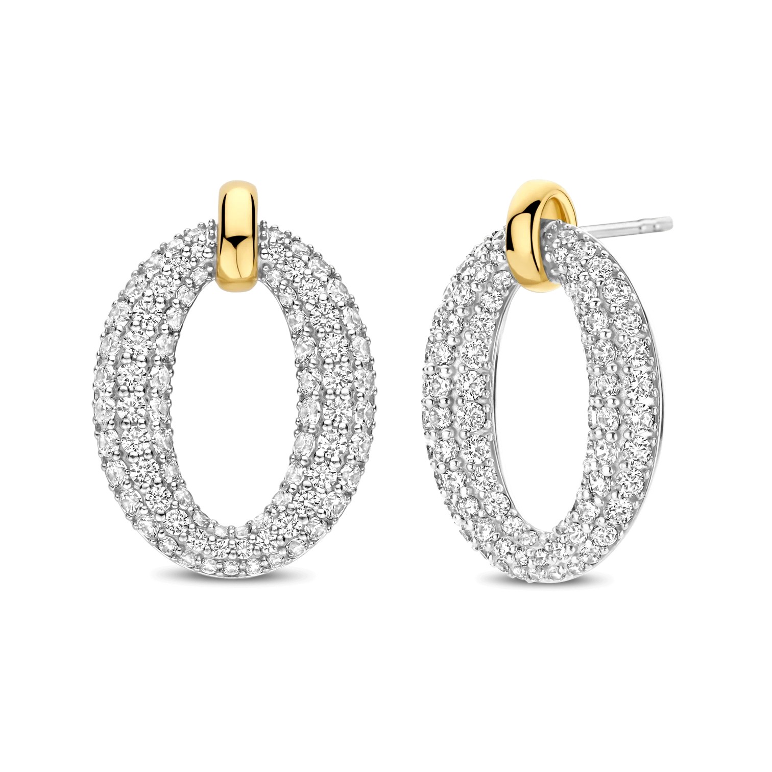 Ti Sento - Classic Soft Oval Zirconia Earrings