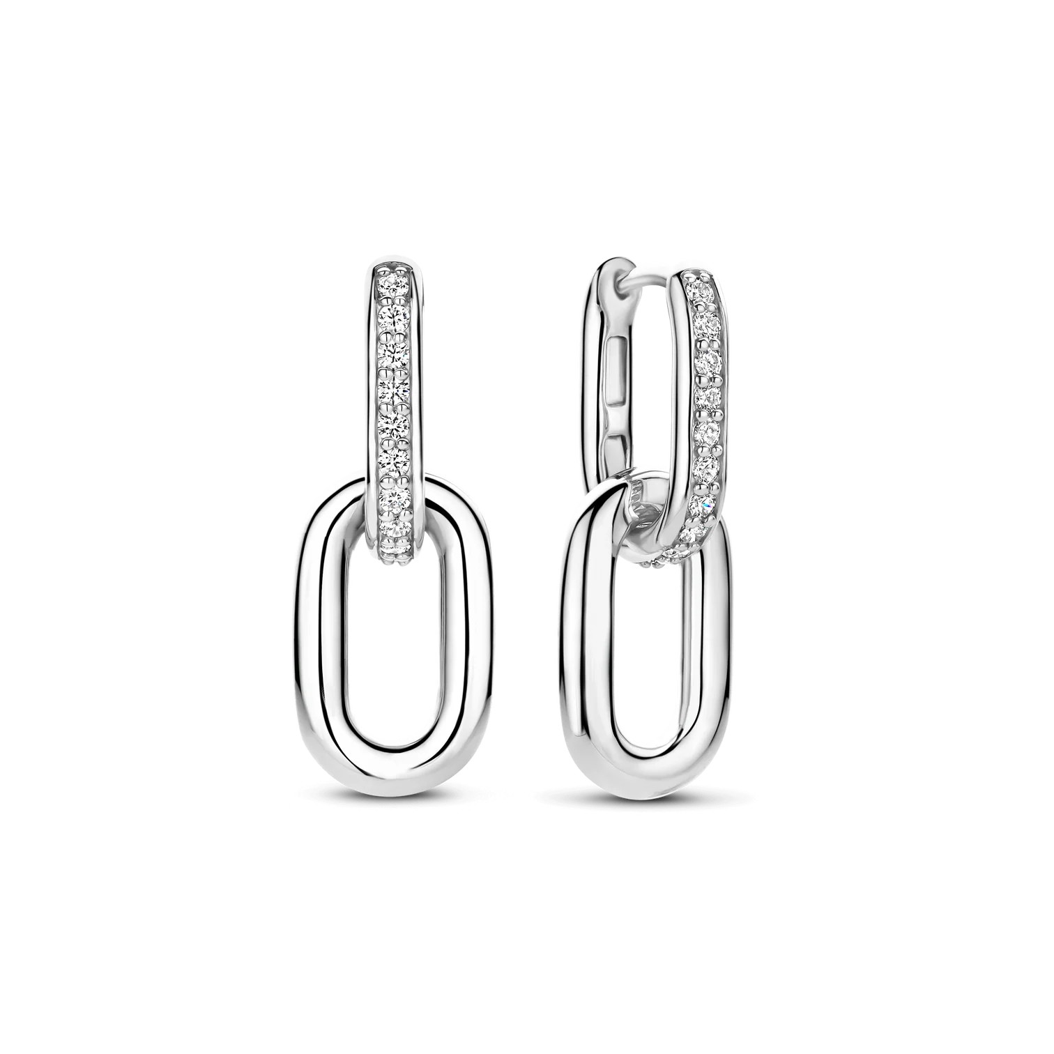 Ti Sento - Signature Zirconia Chain Hoops