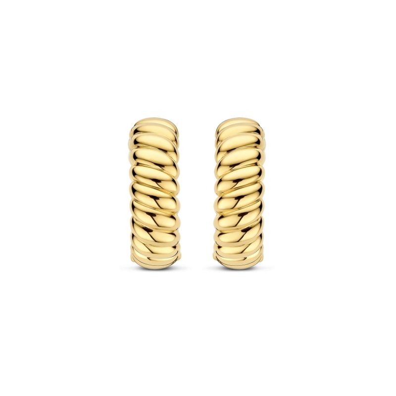 Ti Sento - Vintage Ribbed Hoops