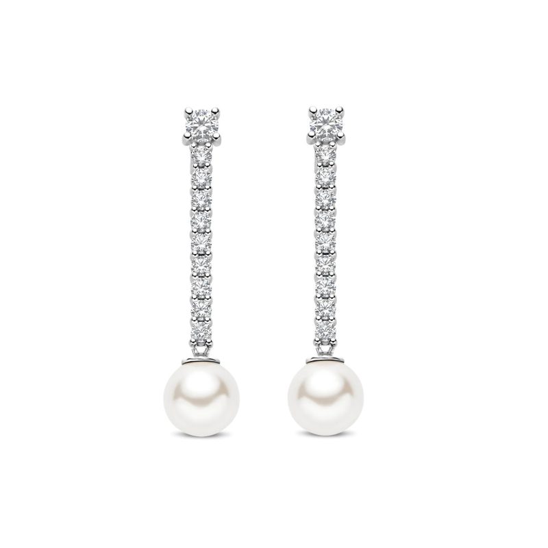 Ti Sento - Drop Zirconia Pearl Earrings