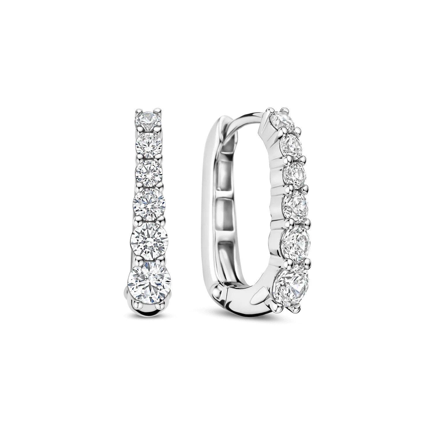 Ti Sento - Oval Zirconia Hoops