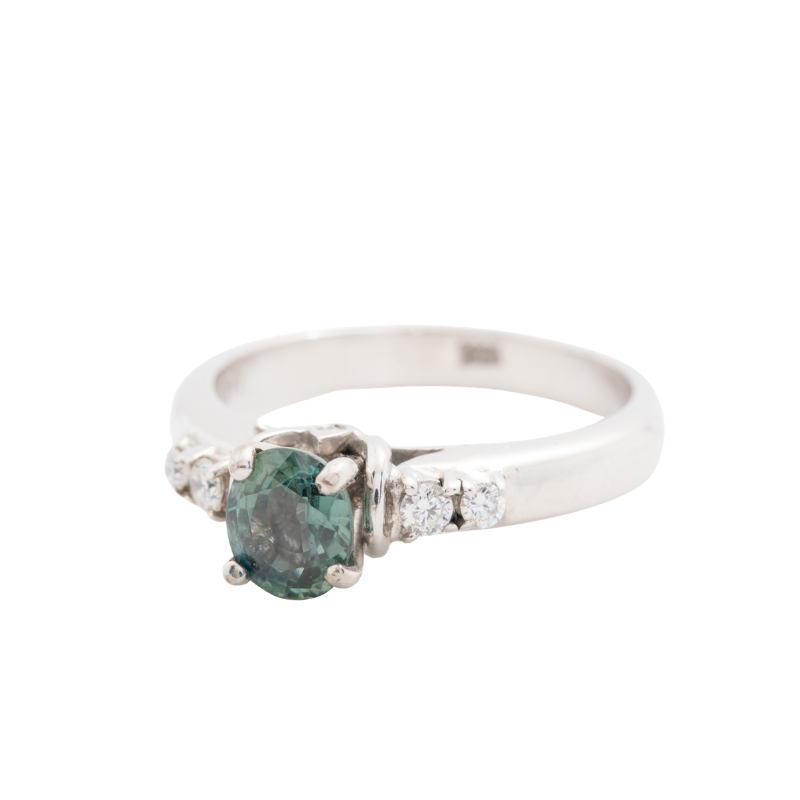 Anillo con zafiro
