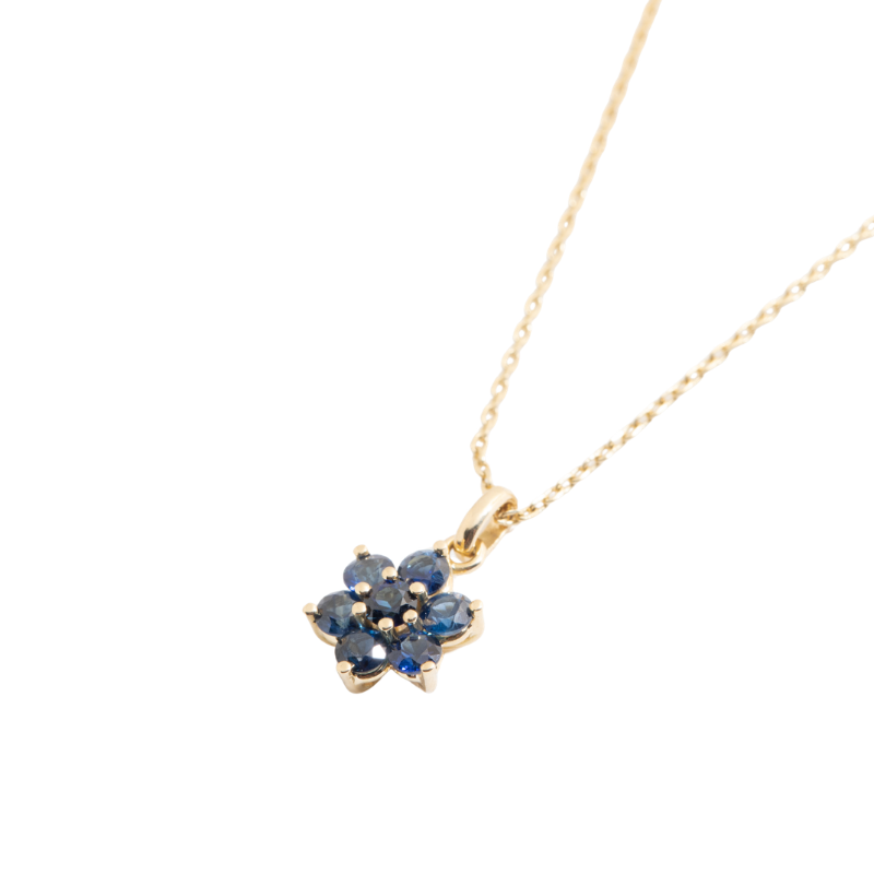 Collar flor de zafiros