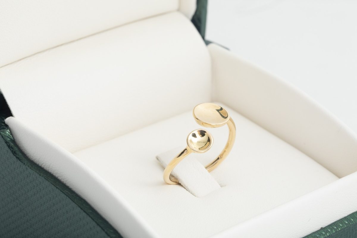 Anillo con 2 círculos