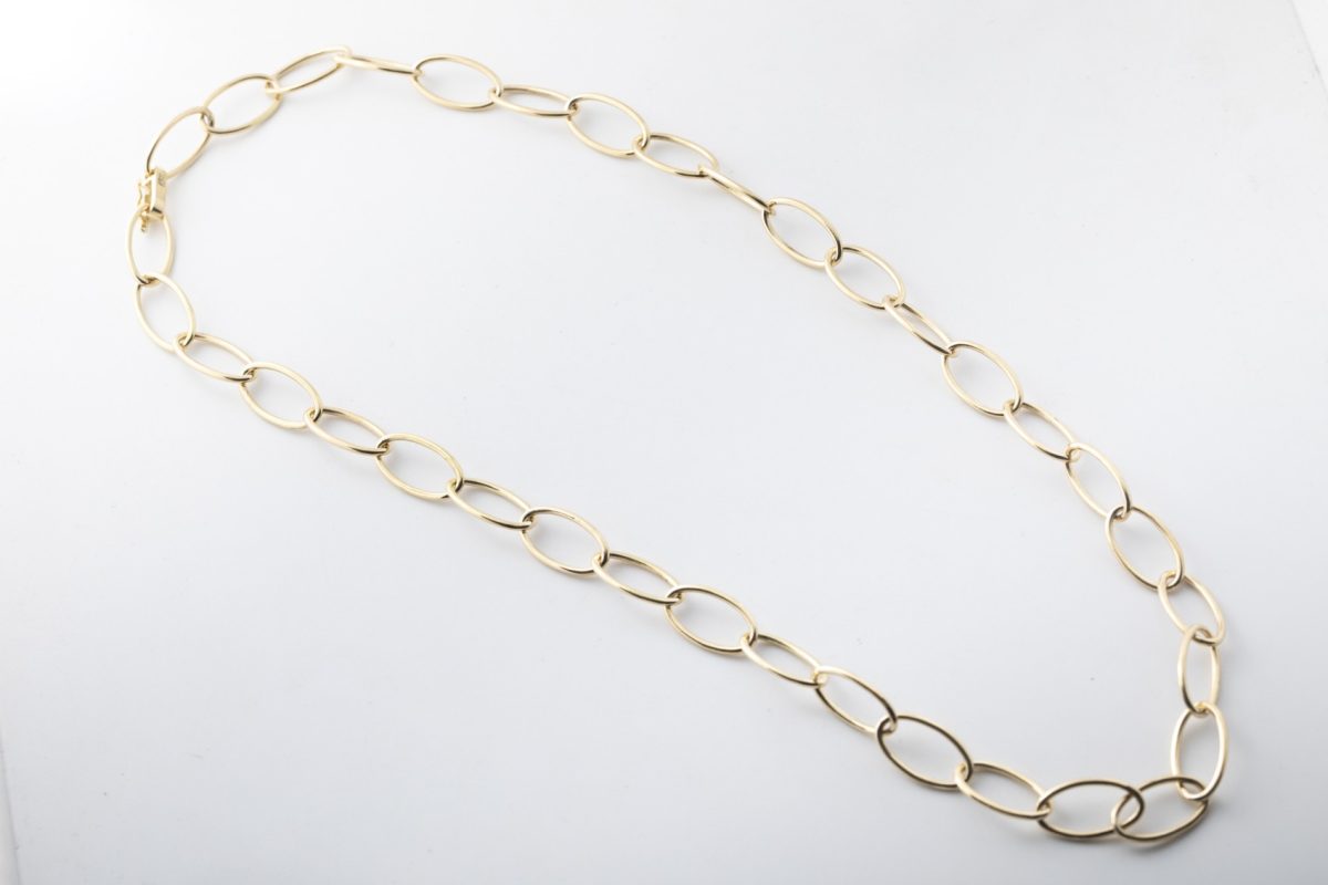 Collar óvalos en oro amarillo