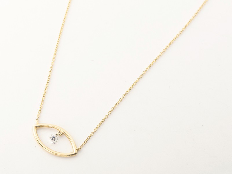 Collar ojo turco con brillante