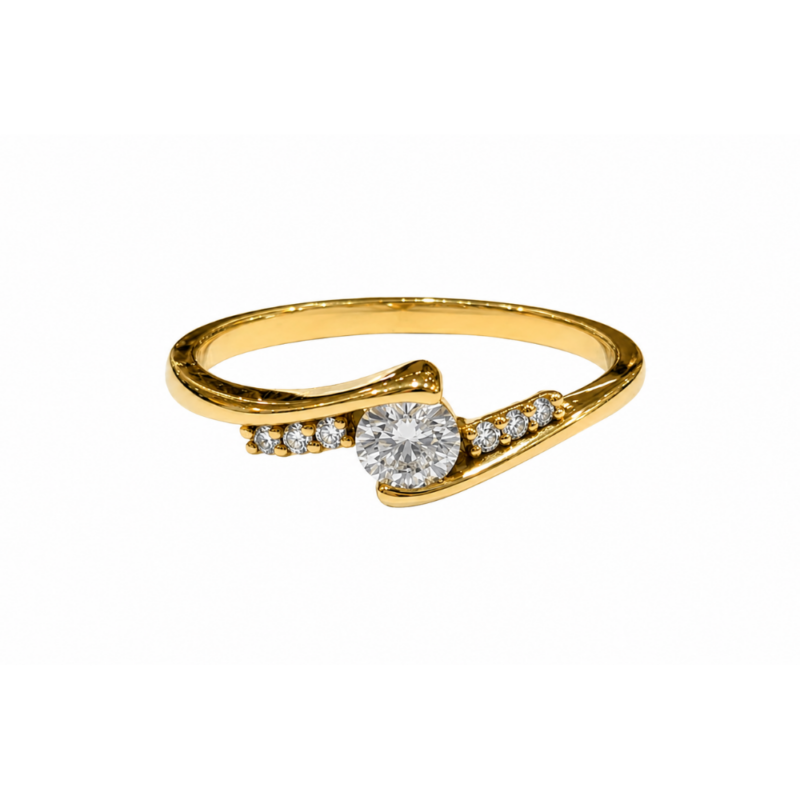 Anillo de compromiso con diamante 0.27ct
