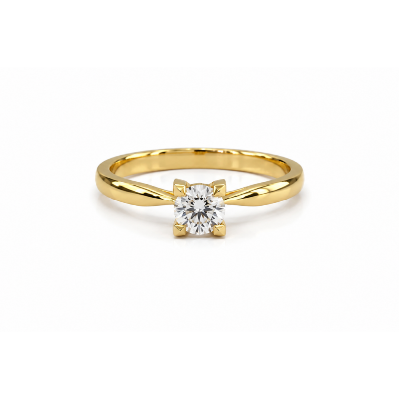 Anillo de compromiso con brillante de 0.19ct
