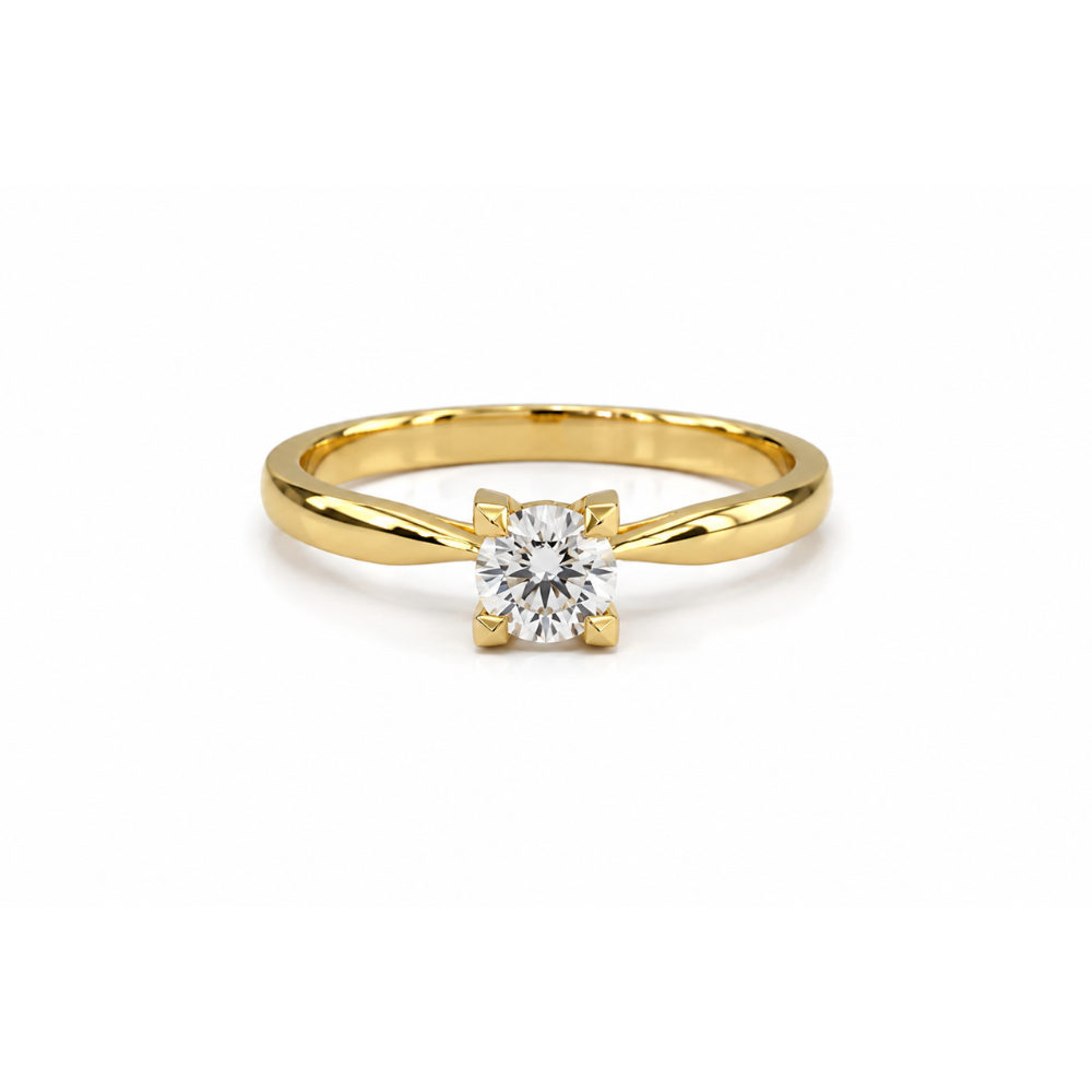 Anillo de compromiso con brillante de 0.19ct