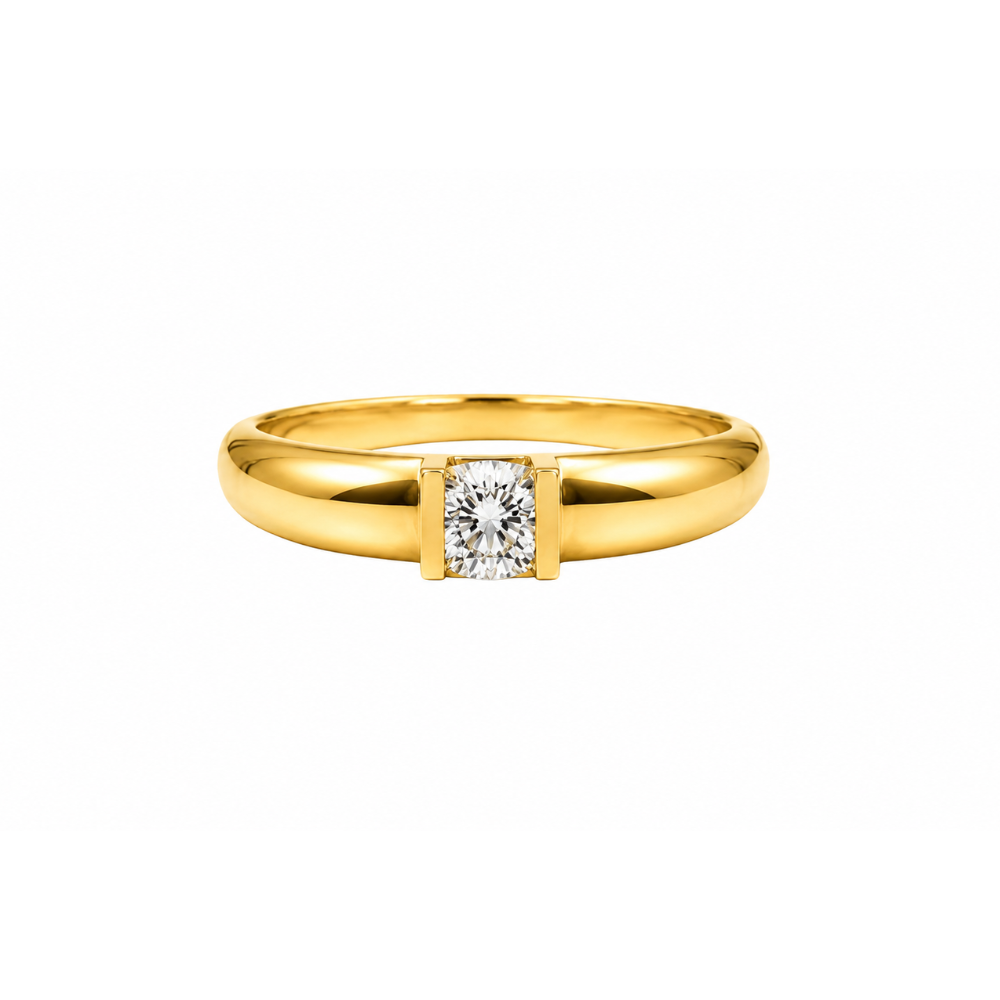 Anillo de compromiso con brillante de 0.19ct