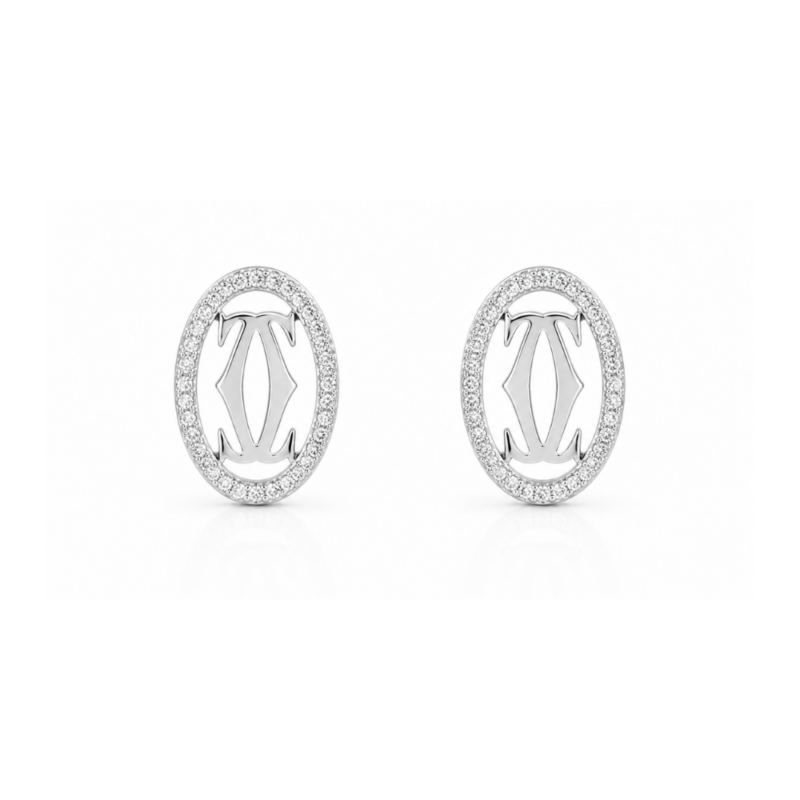 Par de aretes con brillantes