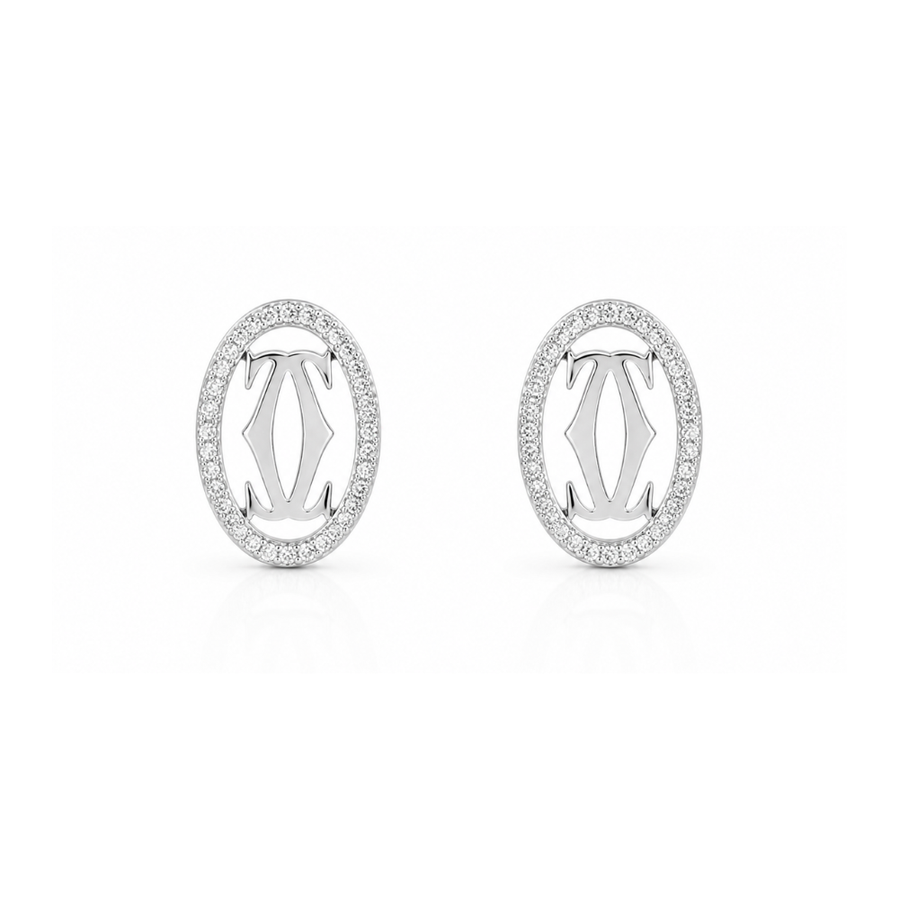 Par de aretes con brillantes