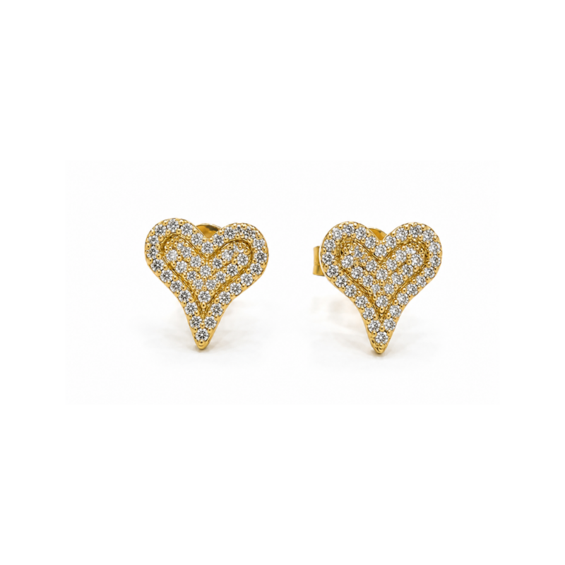 Par de aretes corazón