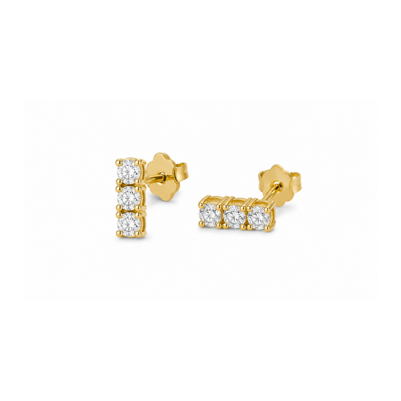 Aretes con diamantes