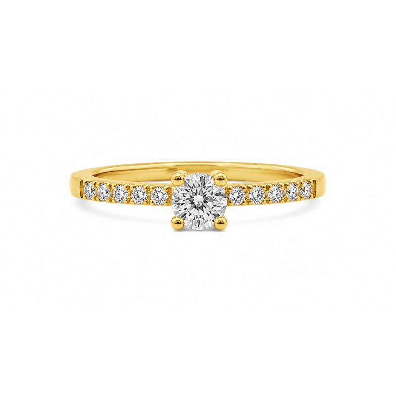 Anillo de compromiso con diamante 0.26ct