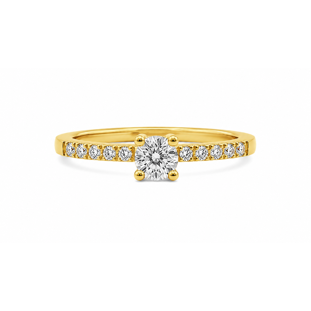 Anillo de compromiso con diamante 0.26ct