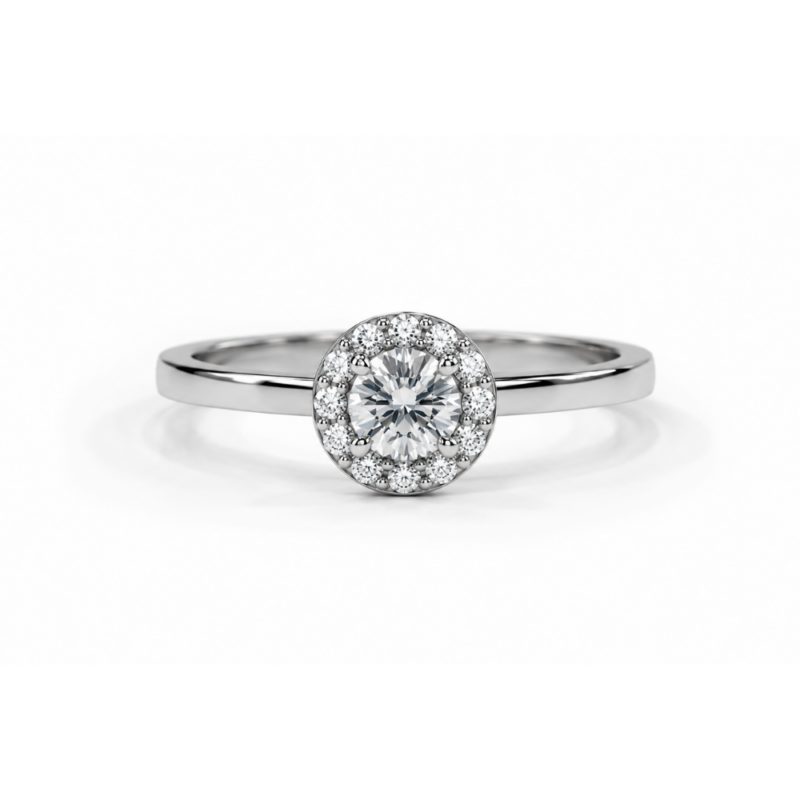 Anillo de compromiso con diamante 0.18ct