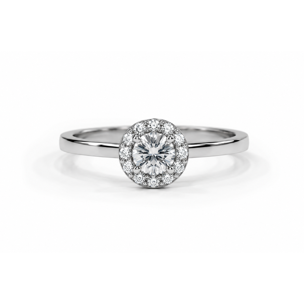 Anillo de compromiso con diamante 0.18ct