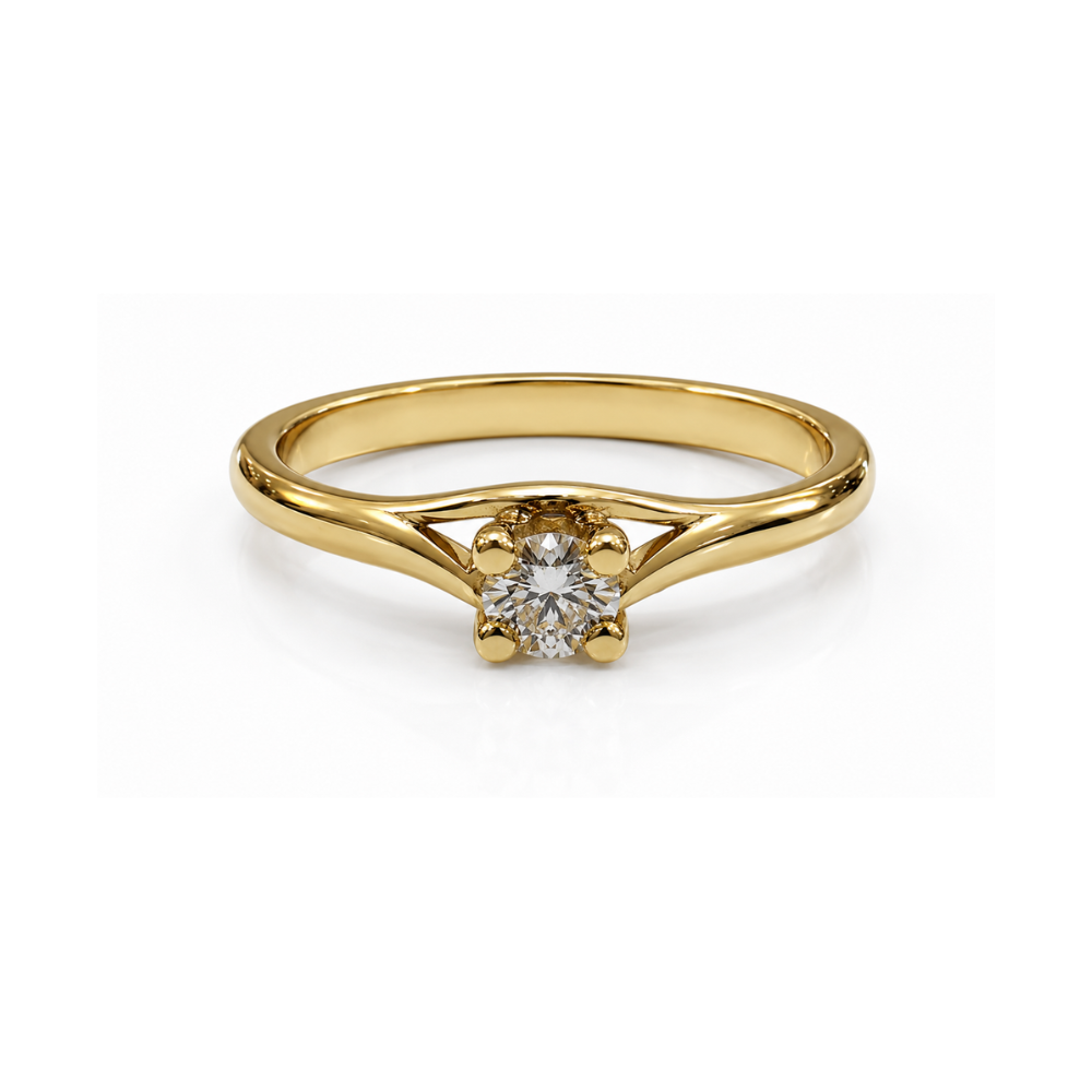 Anillo de compromiso con diamante 0.23ct