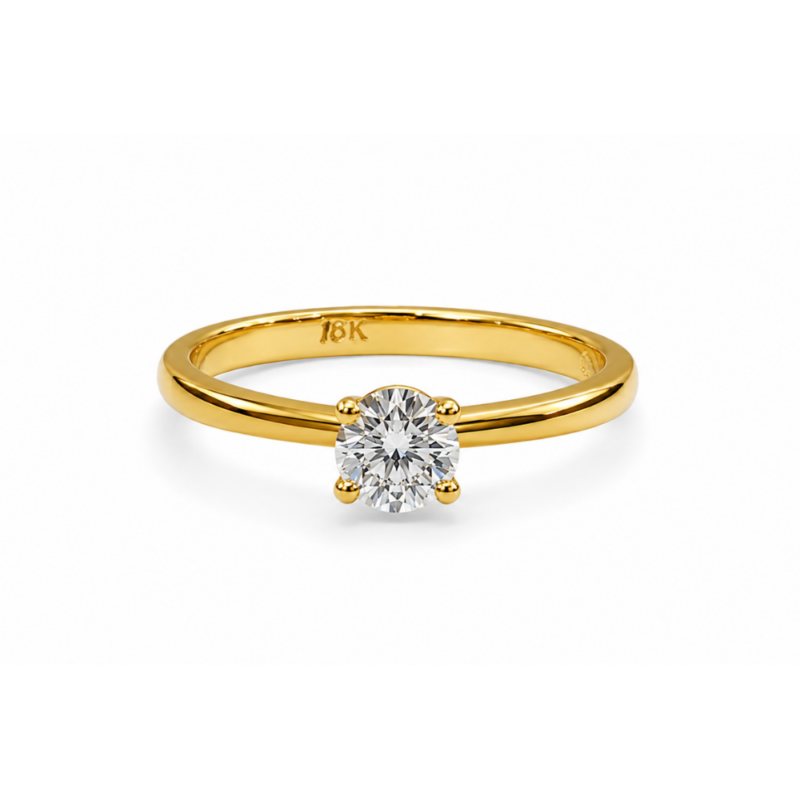 Anillo de compromiso con brillante de 0.28ct