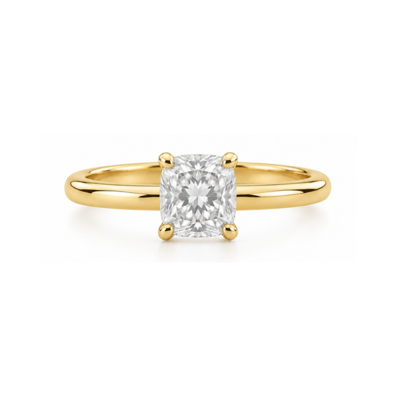 Anillo de compromiso con diamante cushion 1.21ct