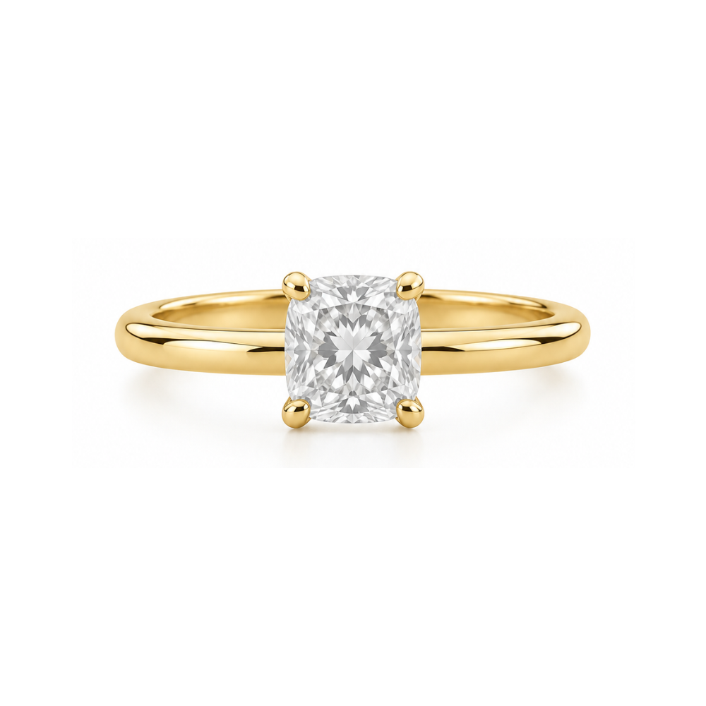 Anillo de compromiso con diamante cushion 1.21ct