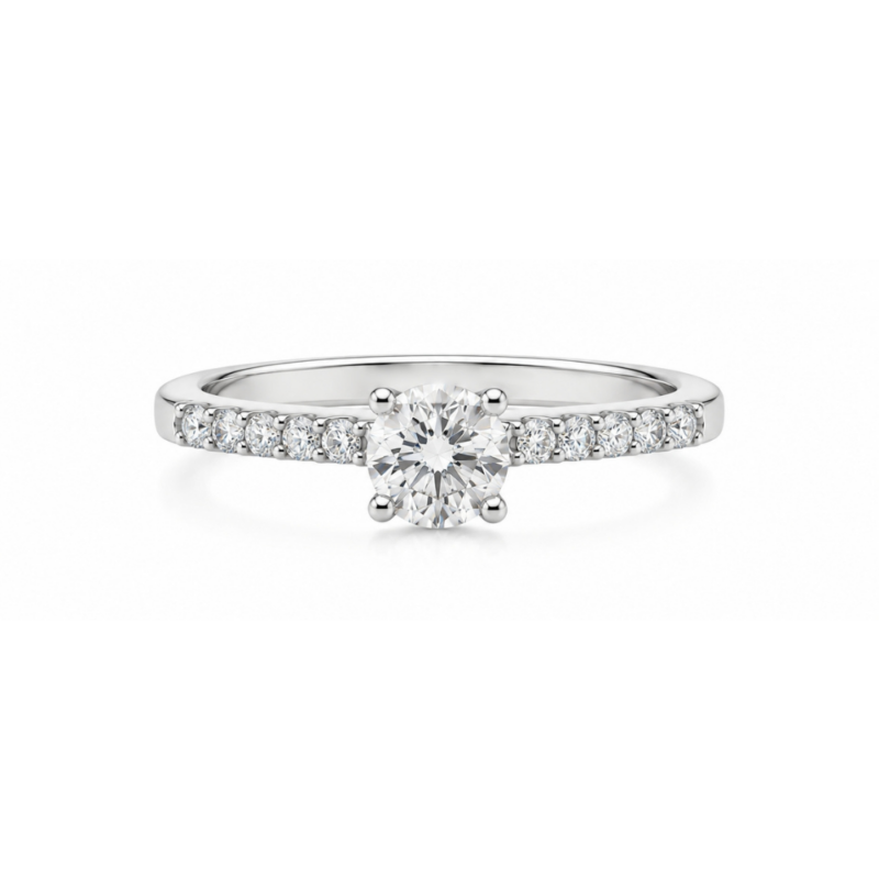 Anillo de compromiso con diamante 0.52ct