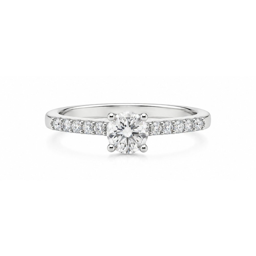 Anillo de compromiso con diamante 0.52ct
